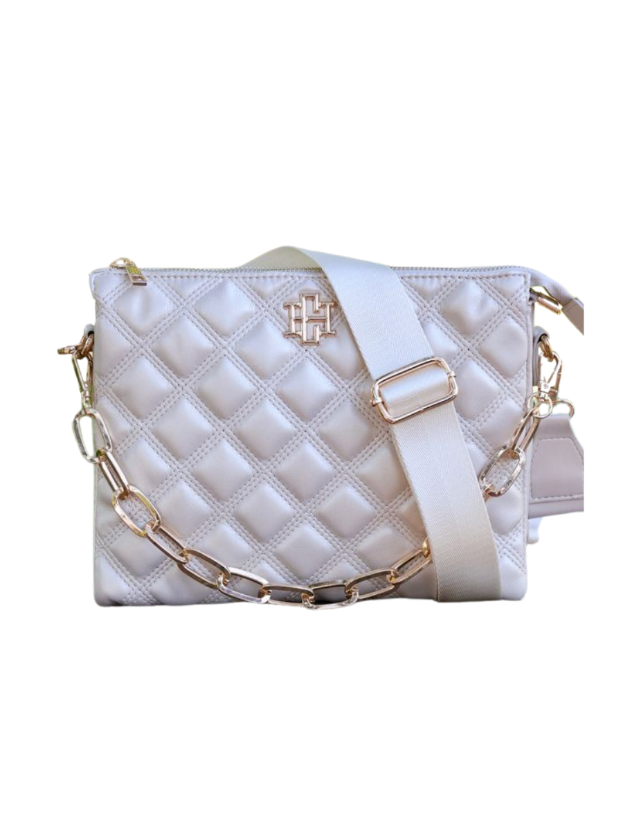 Caroline Hill | Ariana Quilted Crossbody - Pearl Quilted DQ