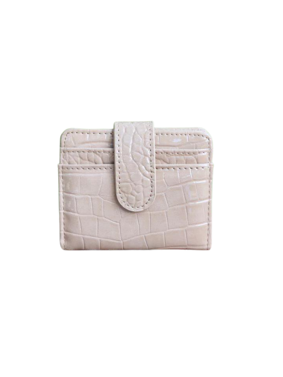 Caroline Hill | Tate Card Holder Wallet - Taupe Patent