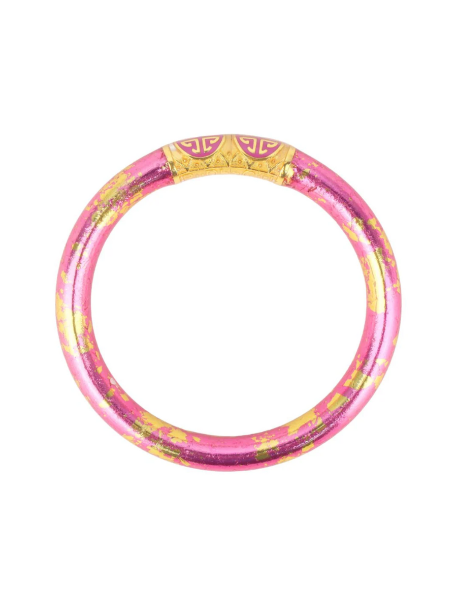 BuDhaGirl Tzubbie All Weather Bangle Rose Bracelet Pink and Gold Jincy's Women's Accessory Gift
