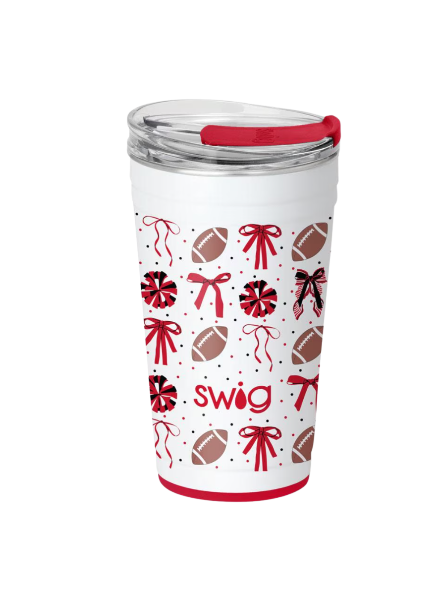 Swig | 24 oz Party Cup - We've Got Spirit - Black & Red