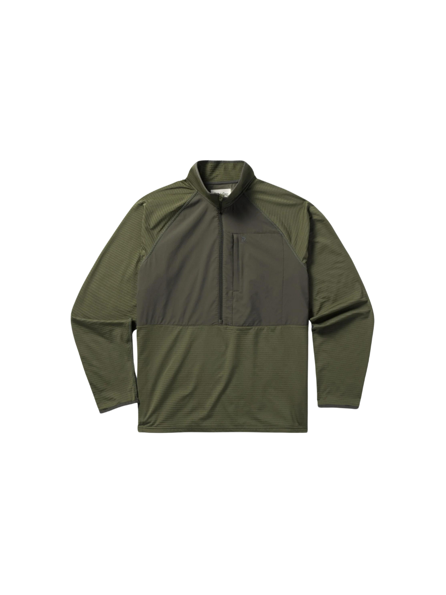 Duck Camp | Moss/ Raven - Lightweight Grid Tech Fleece