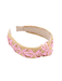 Faux Raffia Headband Pink shiraleah subtle flower design women boutique jincy's