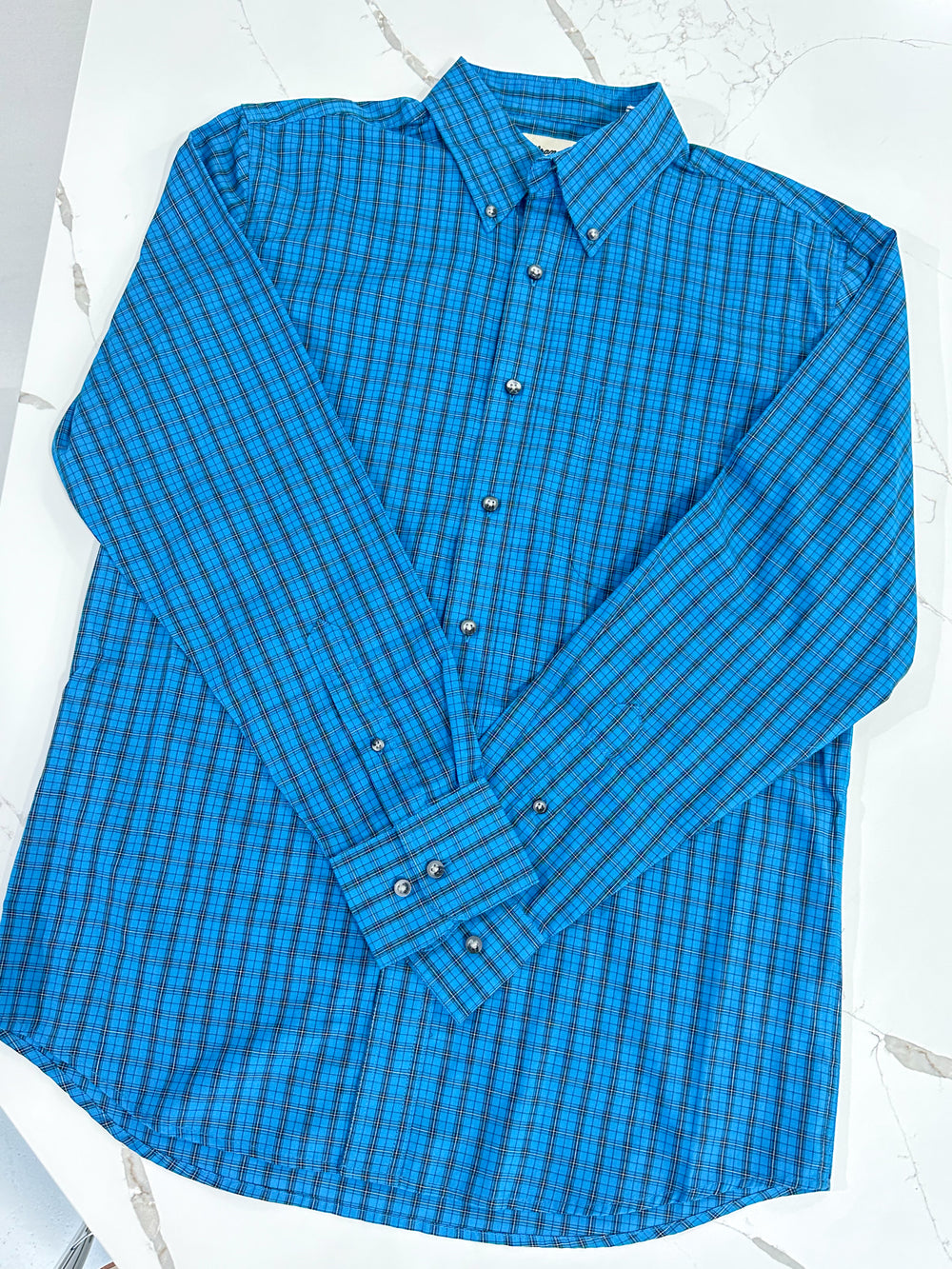 Wrangler | Cotton Button Down - Blue/Black