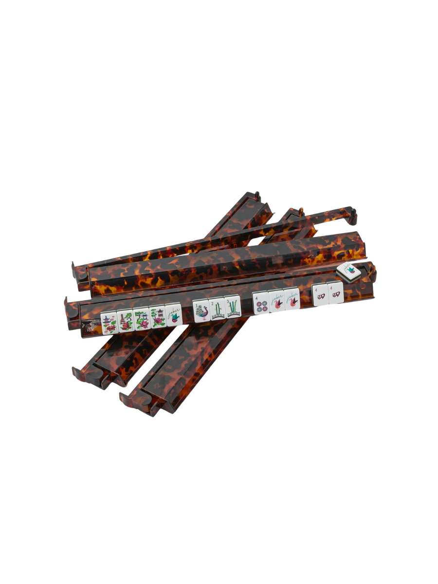OH MY MAHJONG | Tortoise Acrylic Rack & Pushers Set