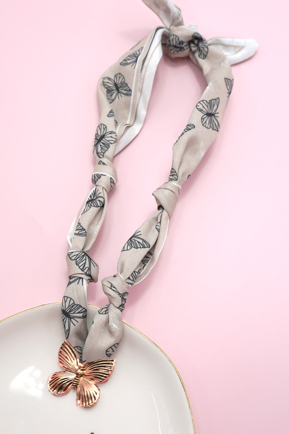 Butterflies Fly Away Scarf Necklace