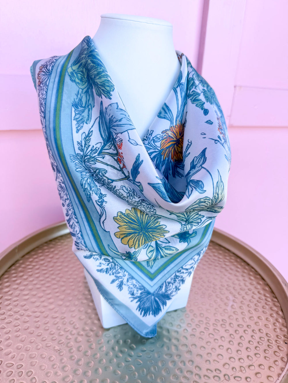 Flower Meadows Scarf - Blue