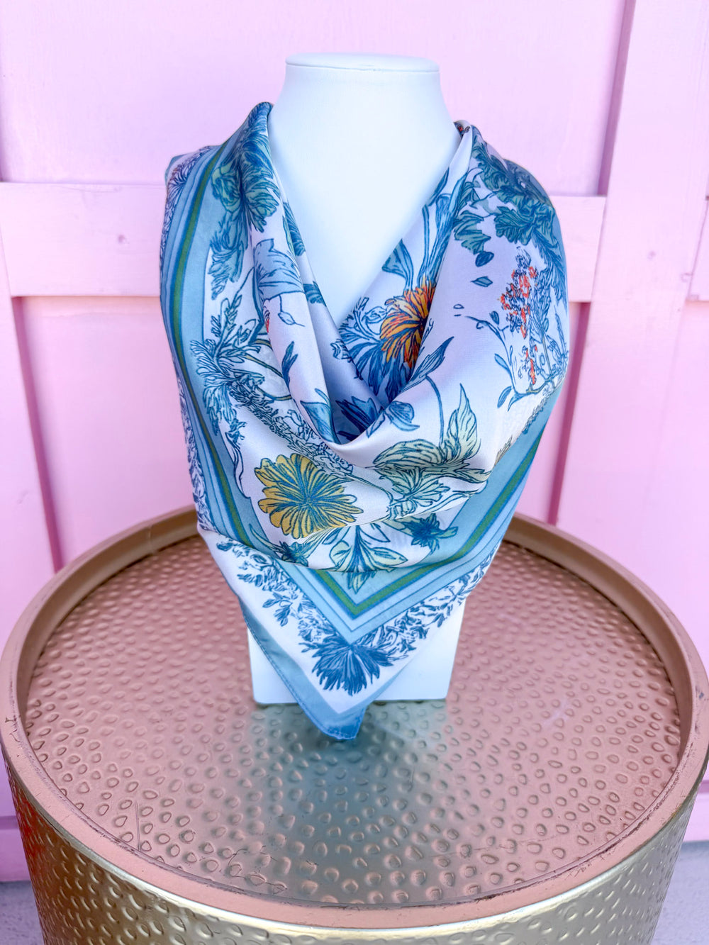 Flower Meadows Scarf - Blue