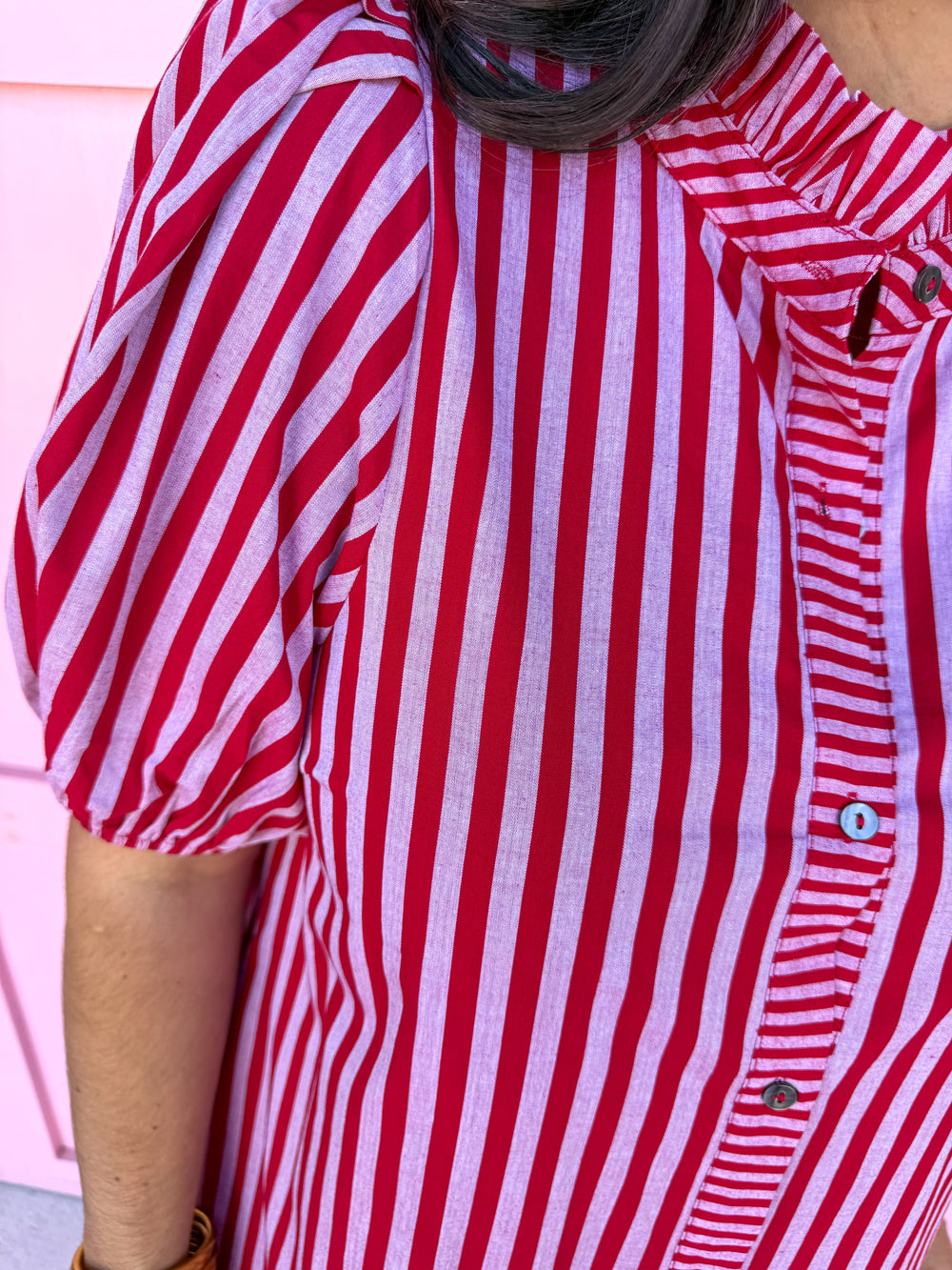 Savannah Stripe Dress - Red