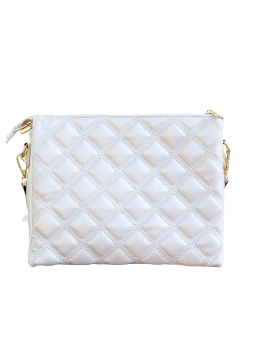 Caroline Hill | Ariana Quilted Crossbody - Pearl Quilted DQ