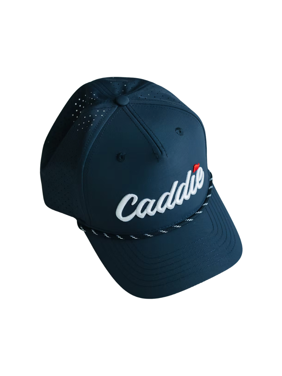 YOUTH Caddie Performance Rope Hat - Navy/White