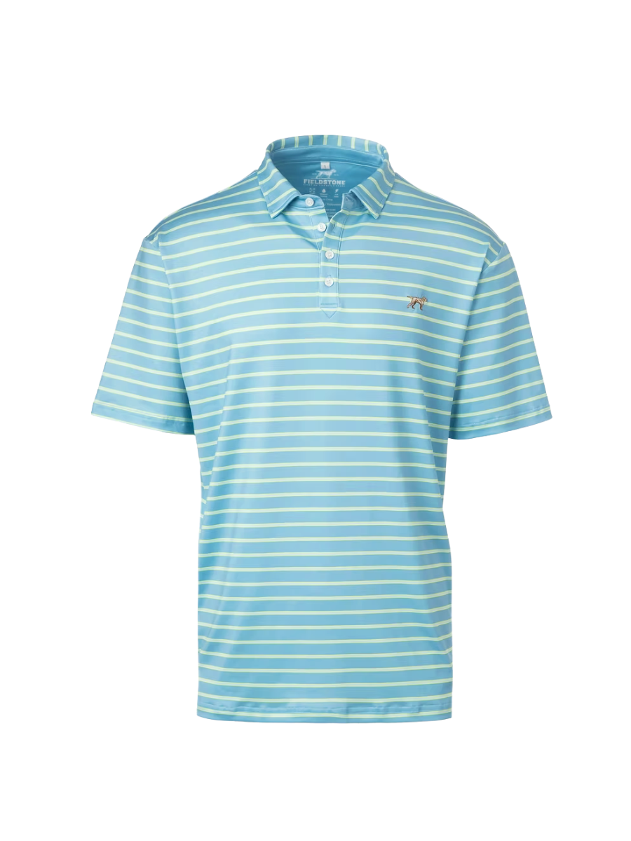 Fieldstone | YOUTH Horizon Polo - Blue/Green
