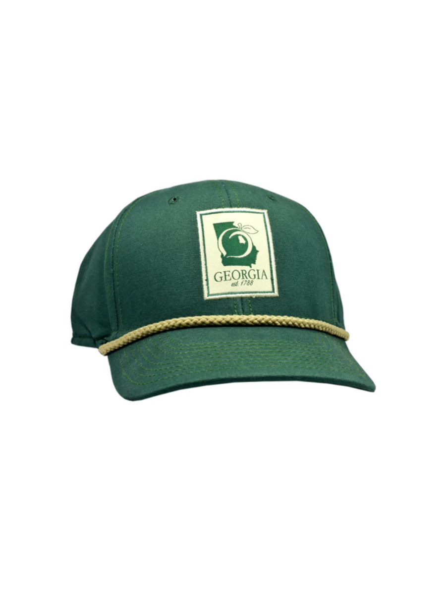 Peach State Pride | State Patch Elberta Canvas Hat - Green