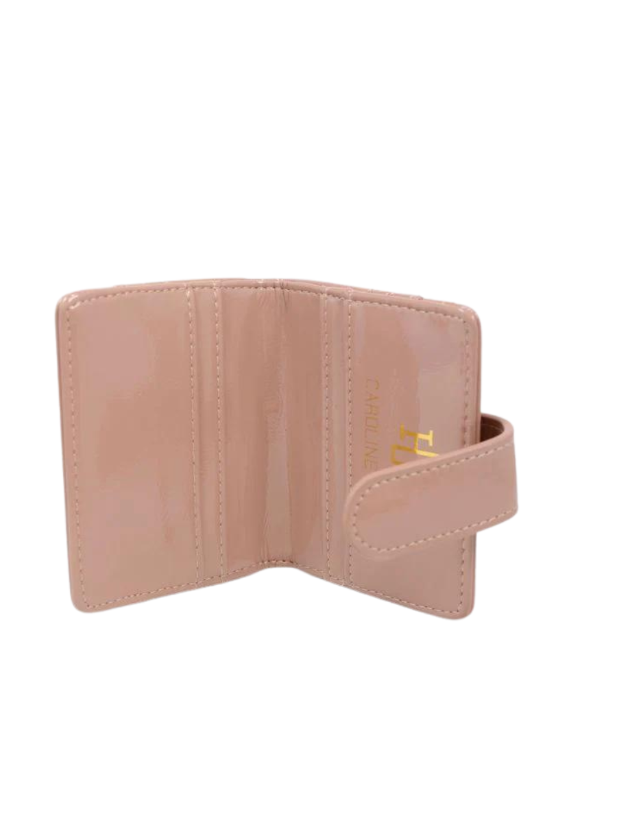 Caroline Hill | Tate Card Holder Wallet - Taupe Patent LQ