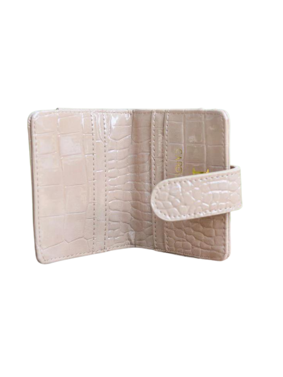 Caroline Hill | Tate Card Holder Wallet - Taupe Patent