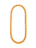 Alice Link Necklace Bright Orange resin cable long necklace womens boutique jincy's