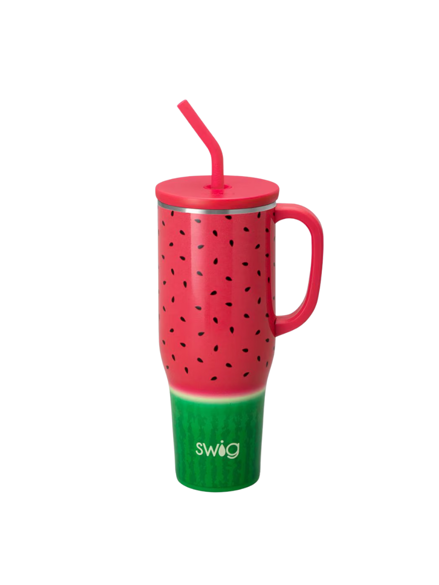 Swig 40 oz Mega Mug Melon Slice Insulated Tumble Handle Straw Summer Jincy's Gift