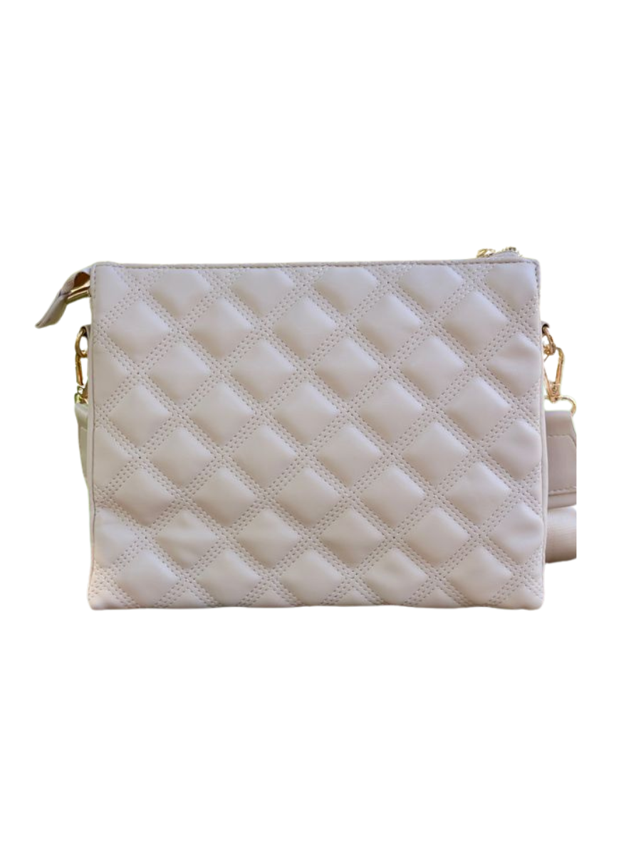 Caroline Hill | Ariana Quilted Crossbody - Nude Quilted DQ