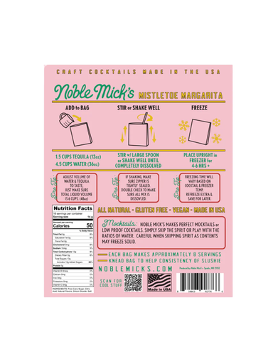 Noble Mick's Mistletoe Margarita Frozen Cocktail Mix gift jincy's