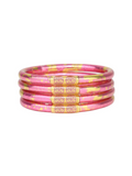 BuDhaGirl KOI All Weather Bangles Rose Bracelet Pink and Gold Womens Bracelet Jincy's Gift