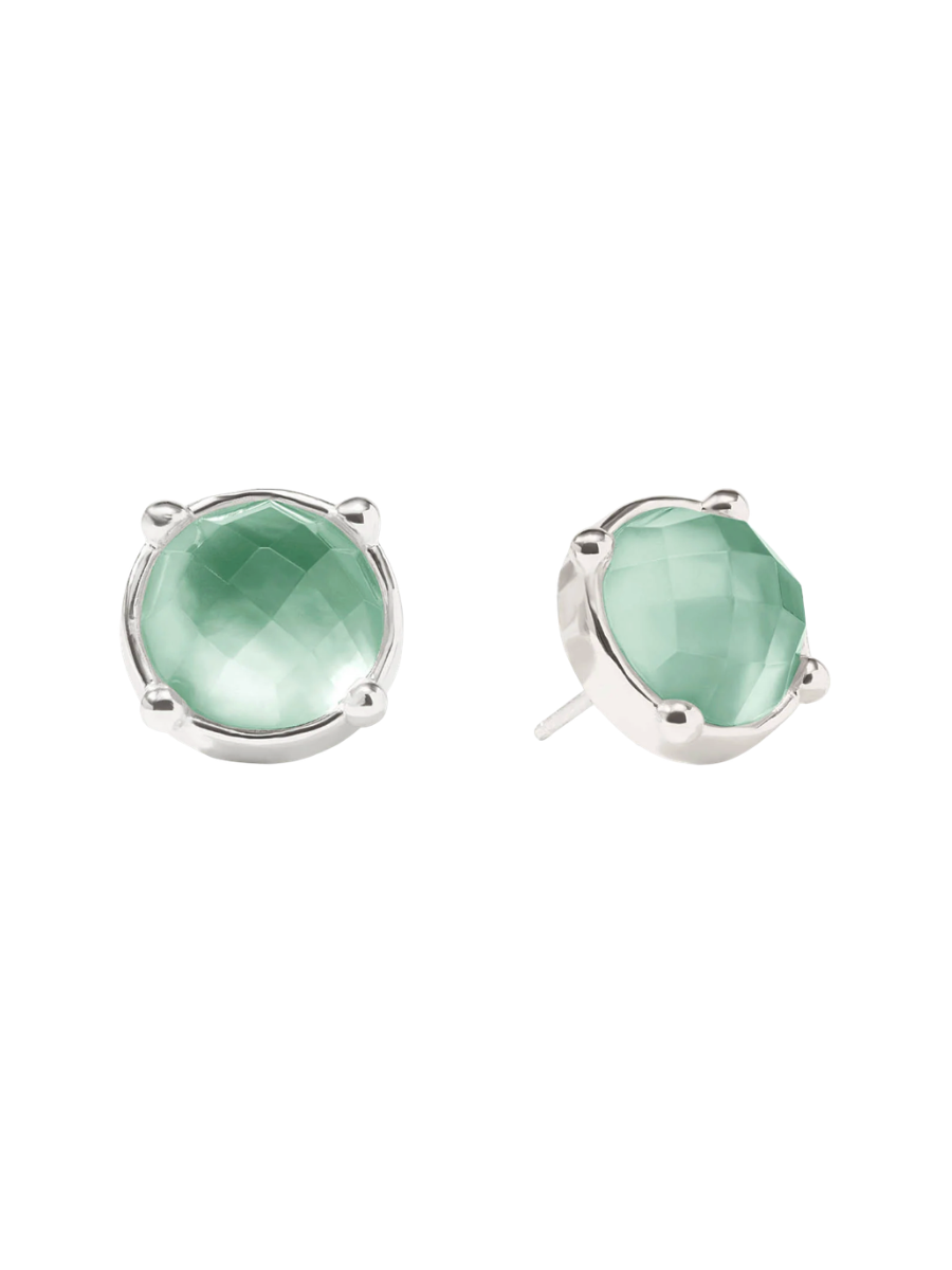 JULIE VOS | Honey Stud Earrings - Iridescent Aquamarine Blue