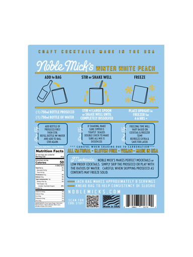 Noble Mick's | Winter White Peach Bellini Frozen Cocktail Mix