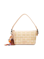 Consuela Your Way Bag Jody Purse  Weave Pattern Womens Beige Leather Jincy's Gift