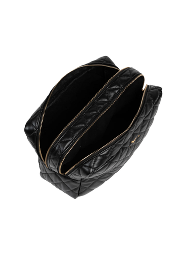 SCOUT | 2-Way Toiletry Bag - Black Quilted 