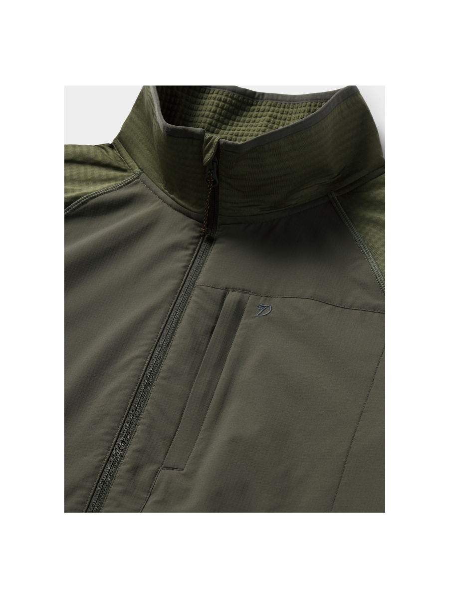 Duck Camp | Moss/ Raven - Lightweight Grid Tech Fleece