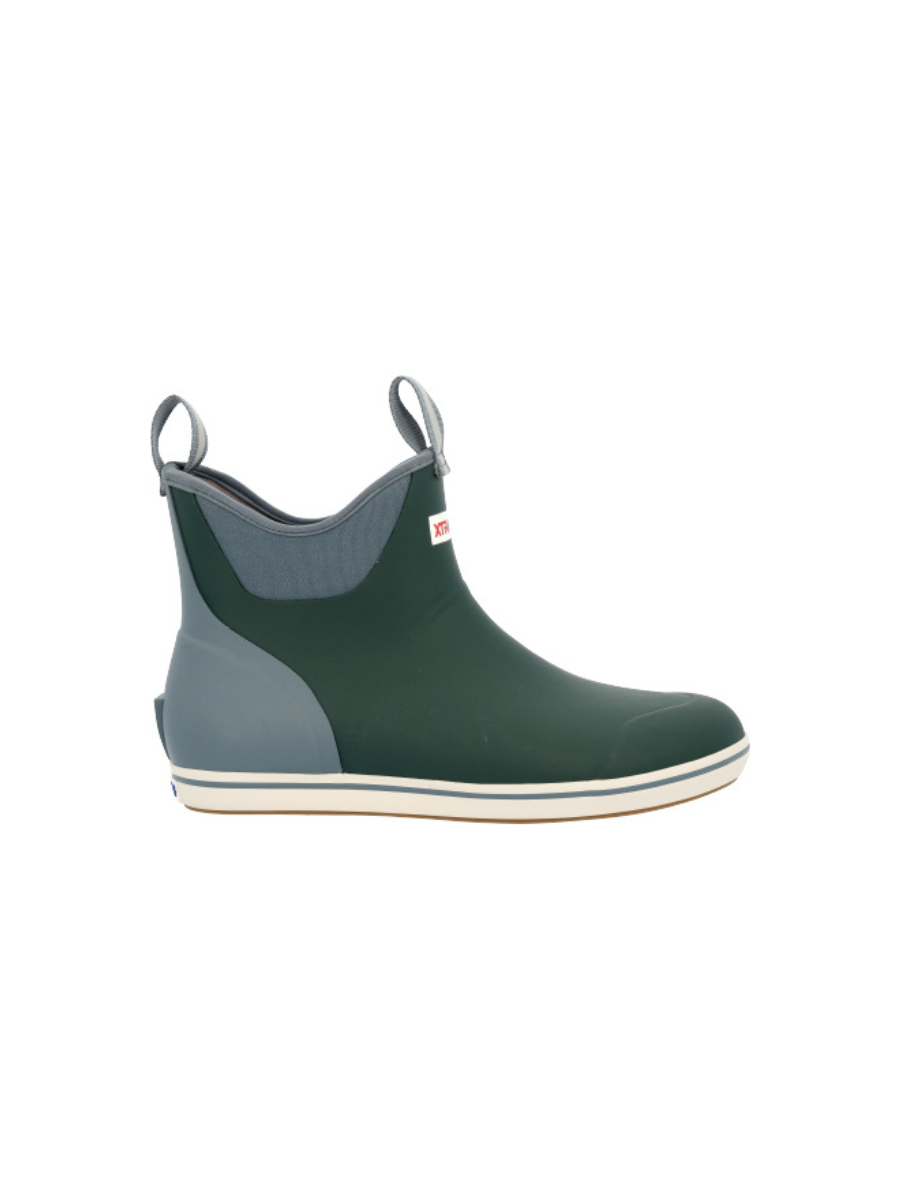 XTRATUF Pine Grove/Stormy Men's Ankle Deck Boot Rain Boot Outdoor Shoe Green Blue Men's Jincy's Tripp