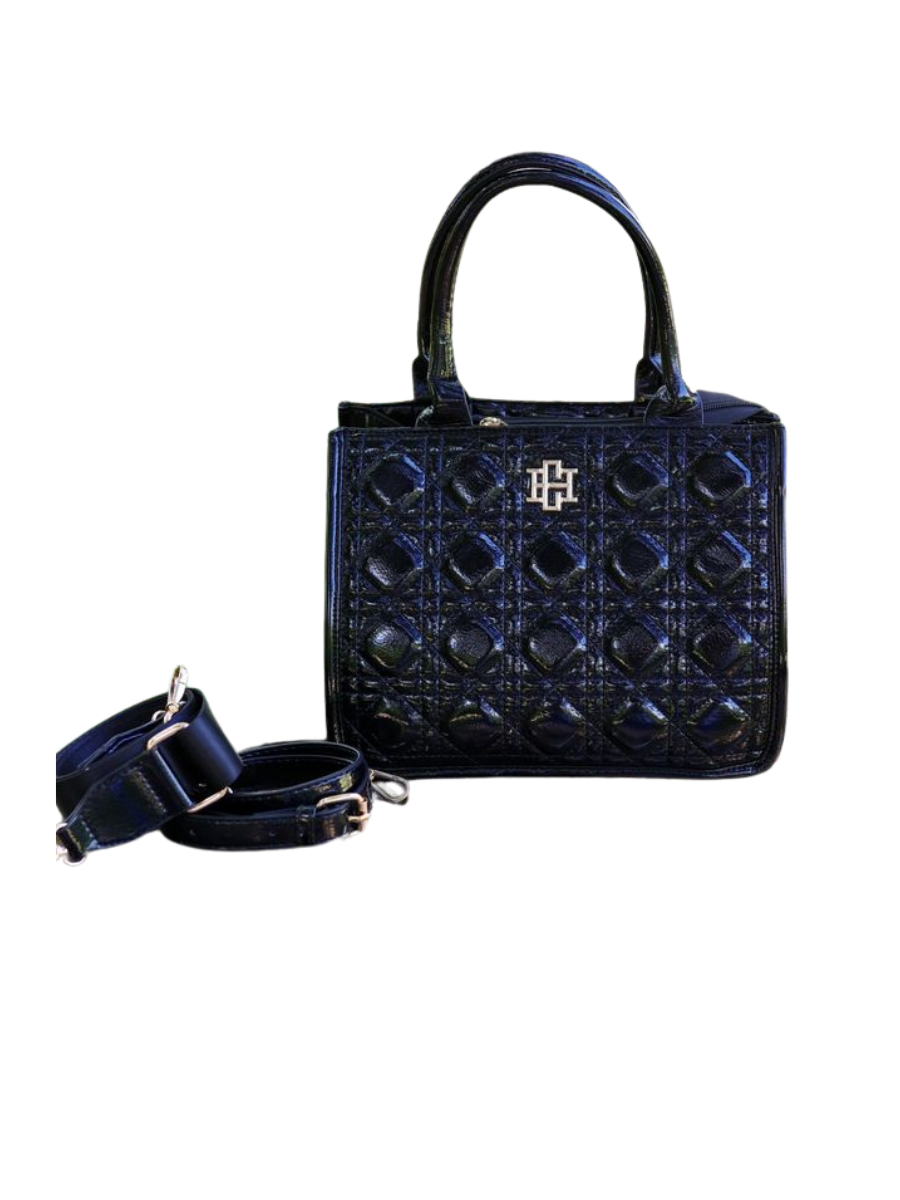 Caroline Hill | Ricky Tote - Black Patent LQ