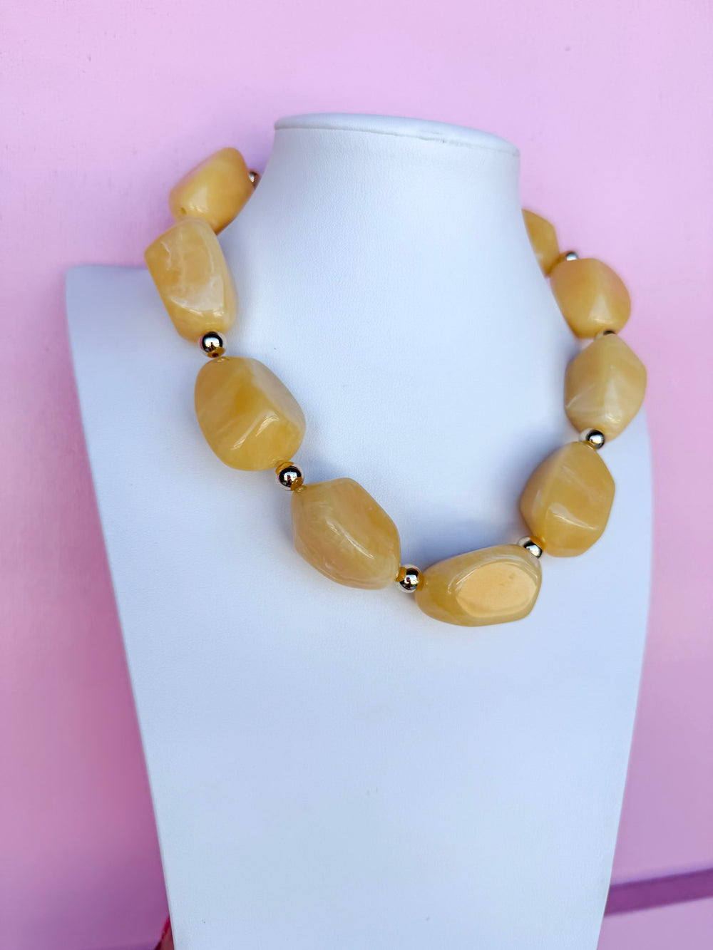 Statement Maker Necklace - Yellow
