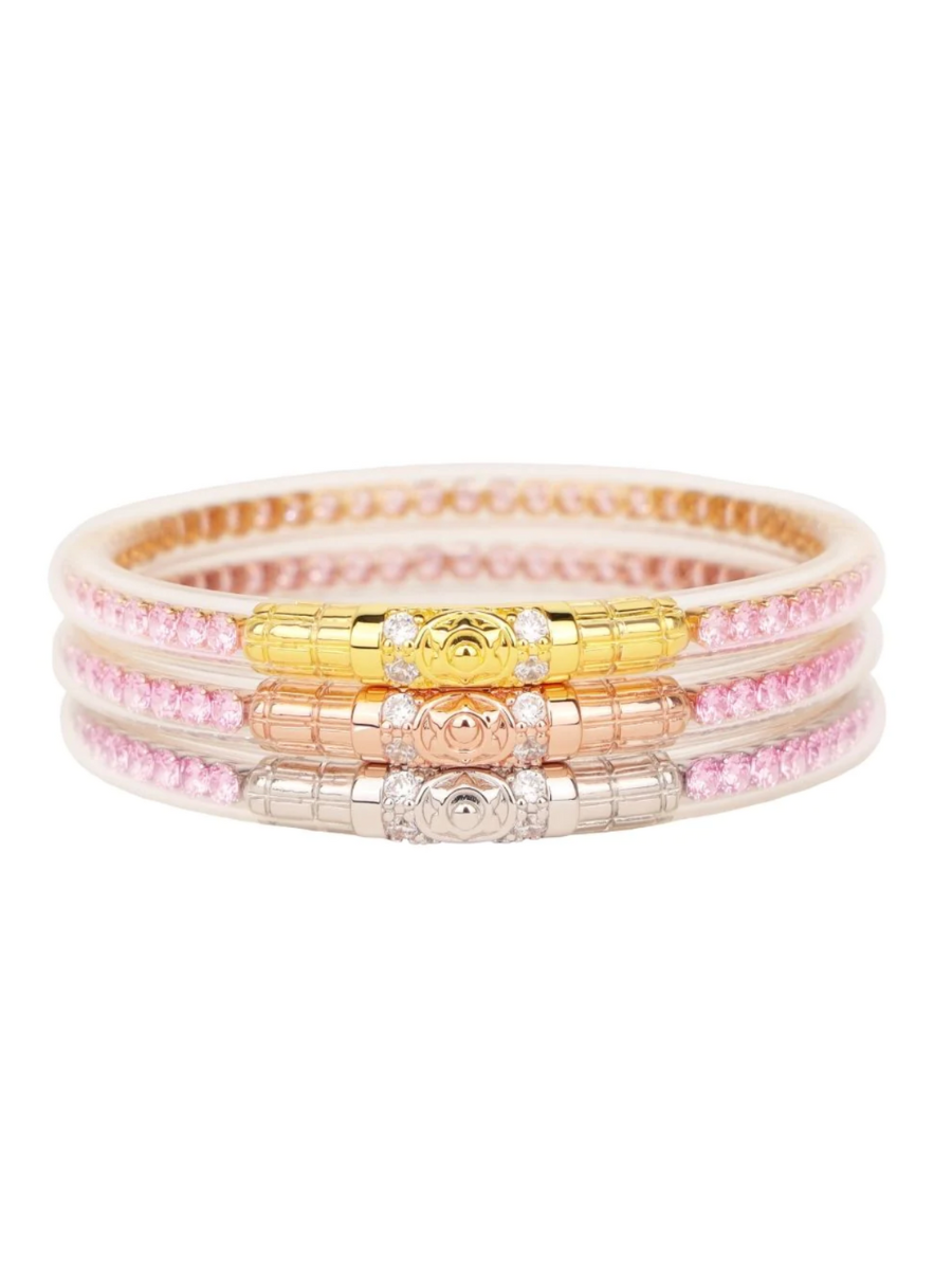 BuDhaGirl | Three Queens All Weather Bangles - Petal Pink