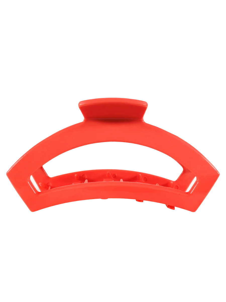 TELETIES | Open Hair Clip - Coral - Large