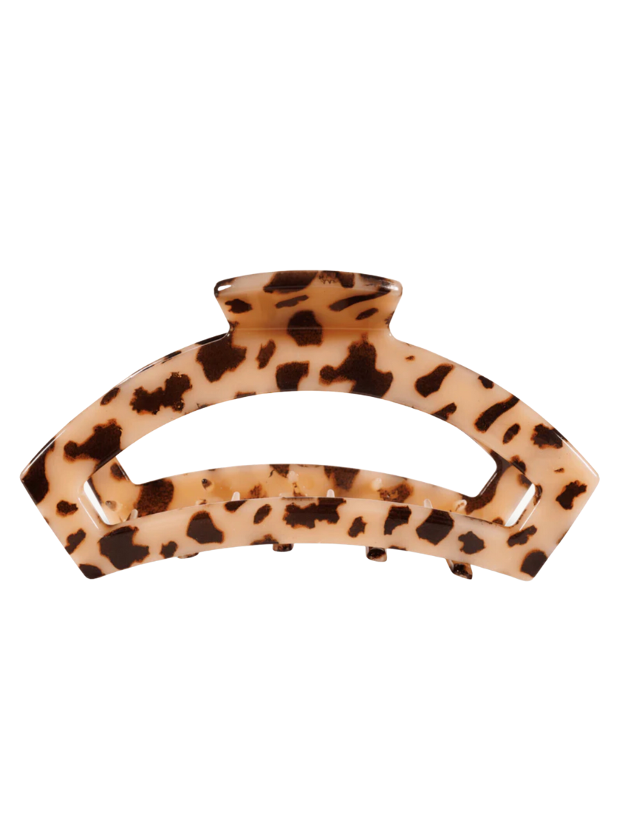 TELETIES | Open Hair Clip - Blonde Tortoise - Large