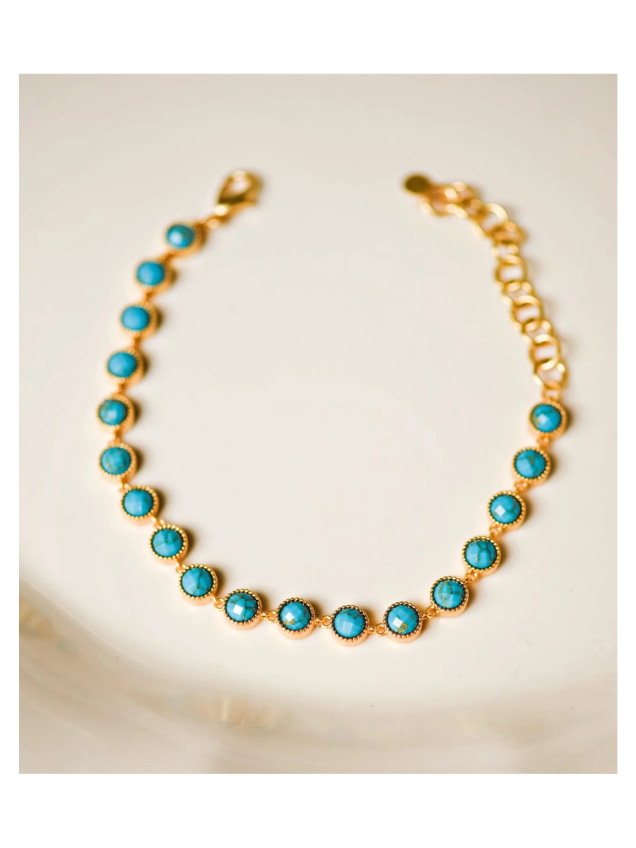 Tatum James Designs | Emma Dainty Bracelet - Vein Turquoise