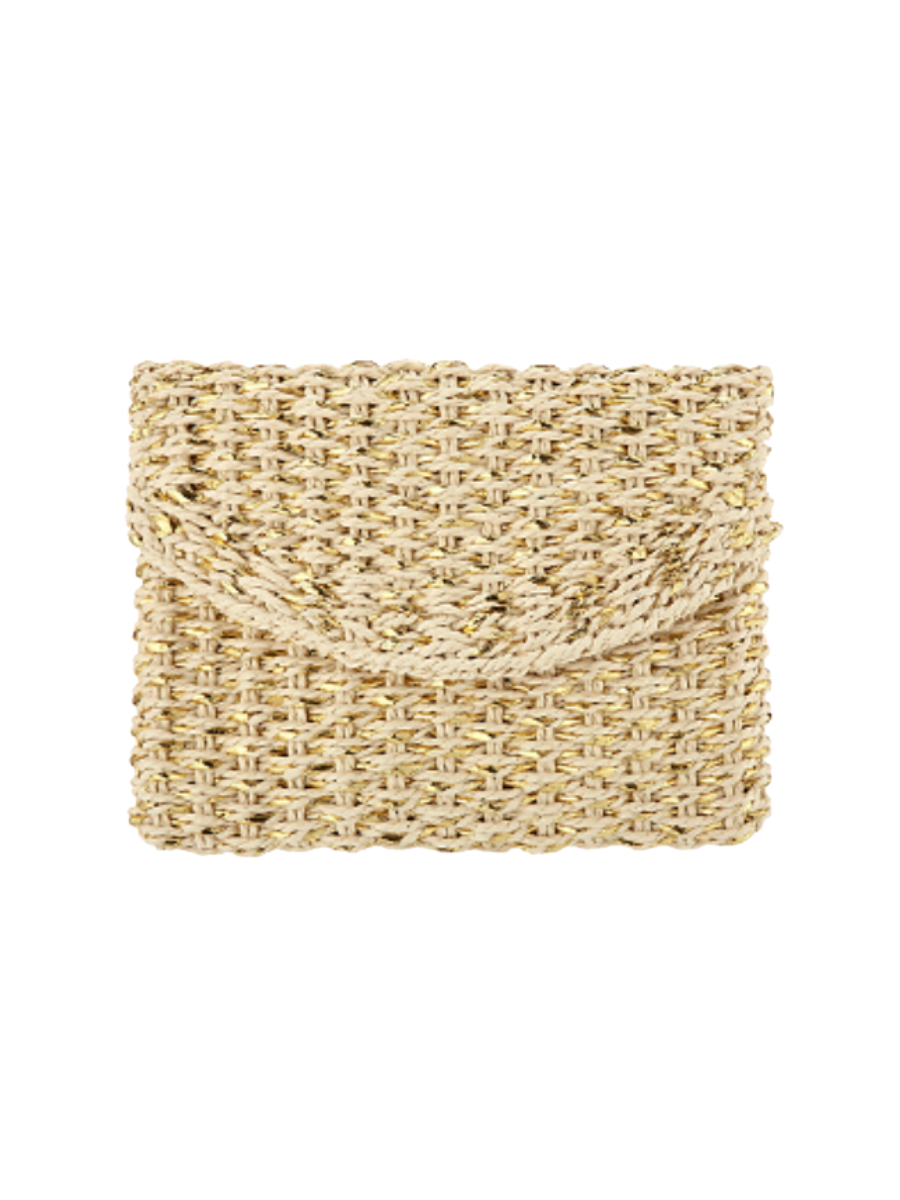 vacation vibes raffia purse gold removable strap womens boutique jincy's