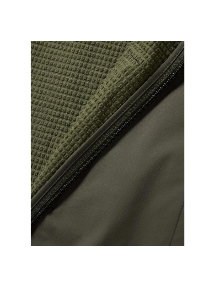 Duck Camp | Moss/ Raven - Lightweight Grid Tech Fleece