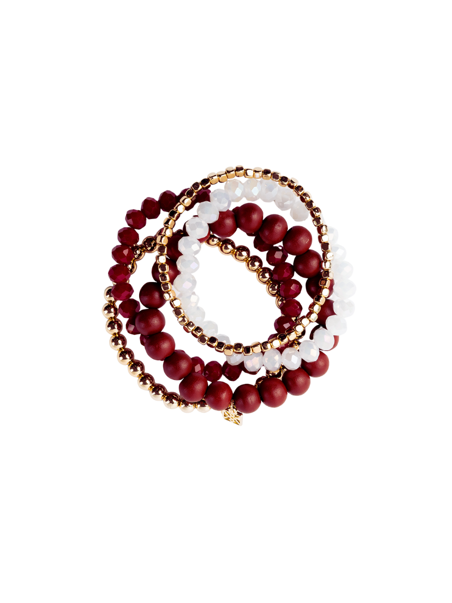 Michelle McDowell | Mandy Bracelet - Crimson + White