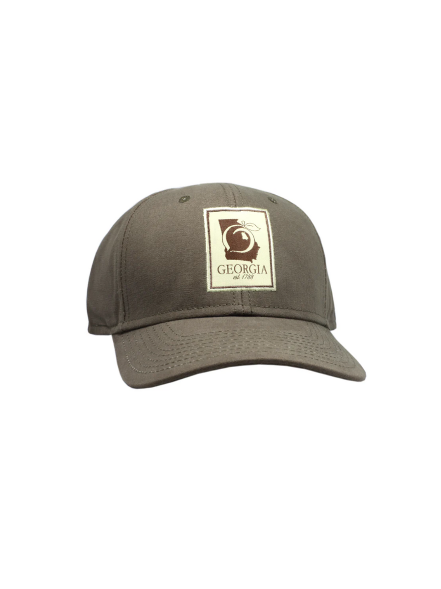 Peach State Pride | State Patch Elberta Canvas Hat - Chocolate