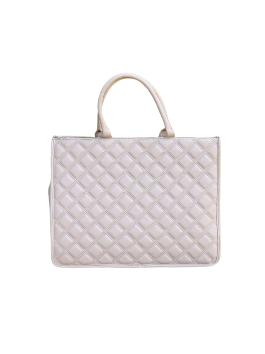 Caroline Hill | Niall Tote - Taupe Quilted DQ