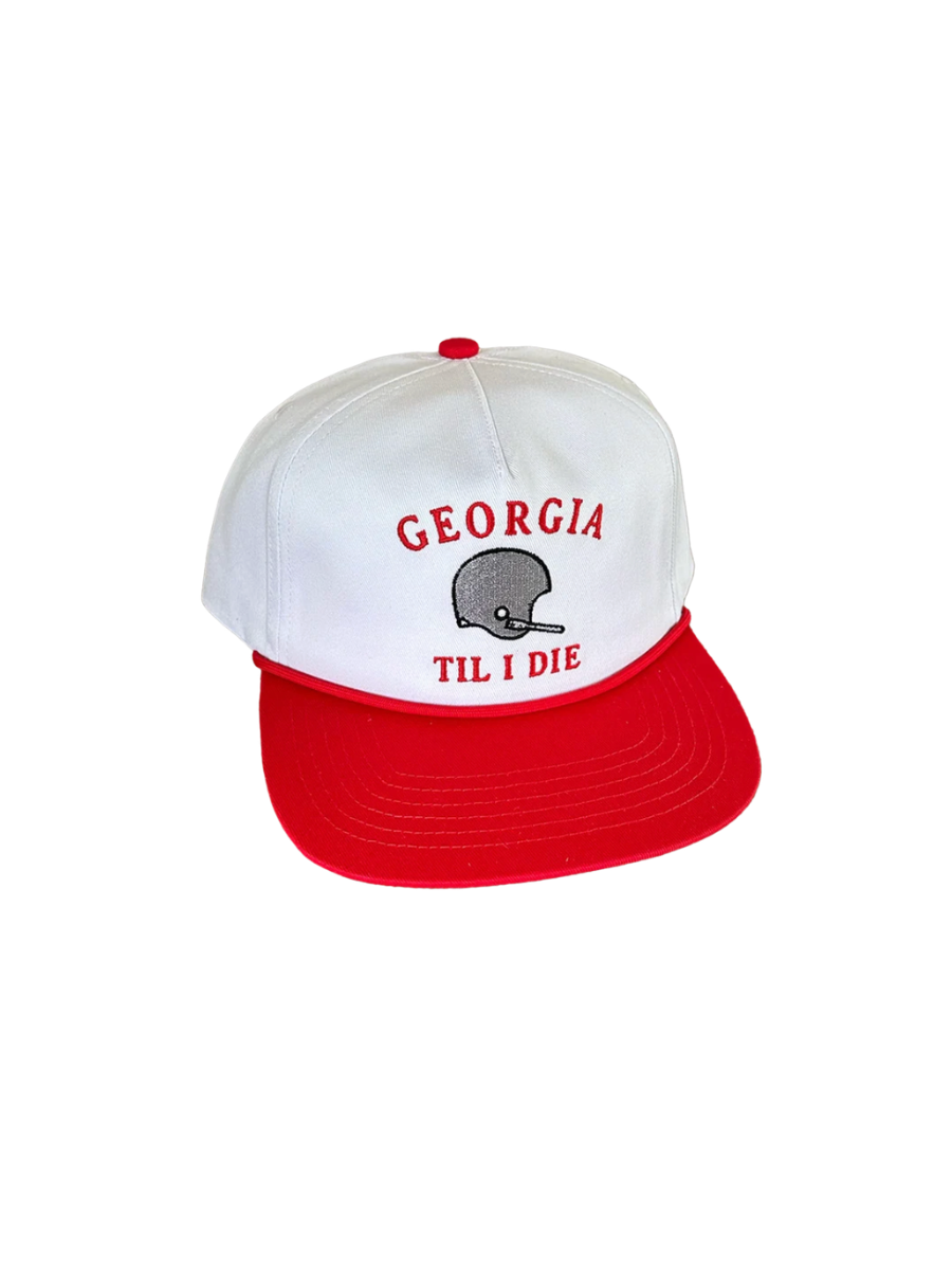 Peach State Pride | Georgia®️ Til I Die 84 Hat - White & Red
