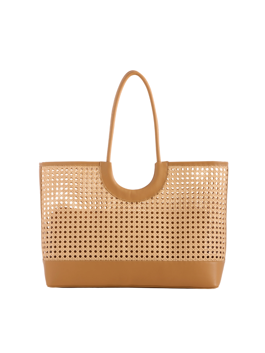 Lyra Tote - tan shiraleah womens boutique woven jincy's