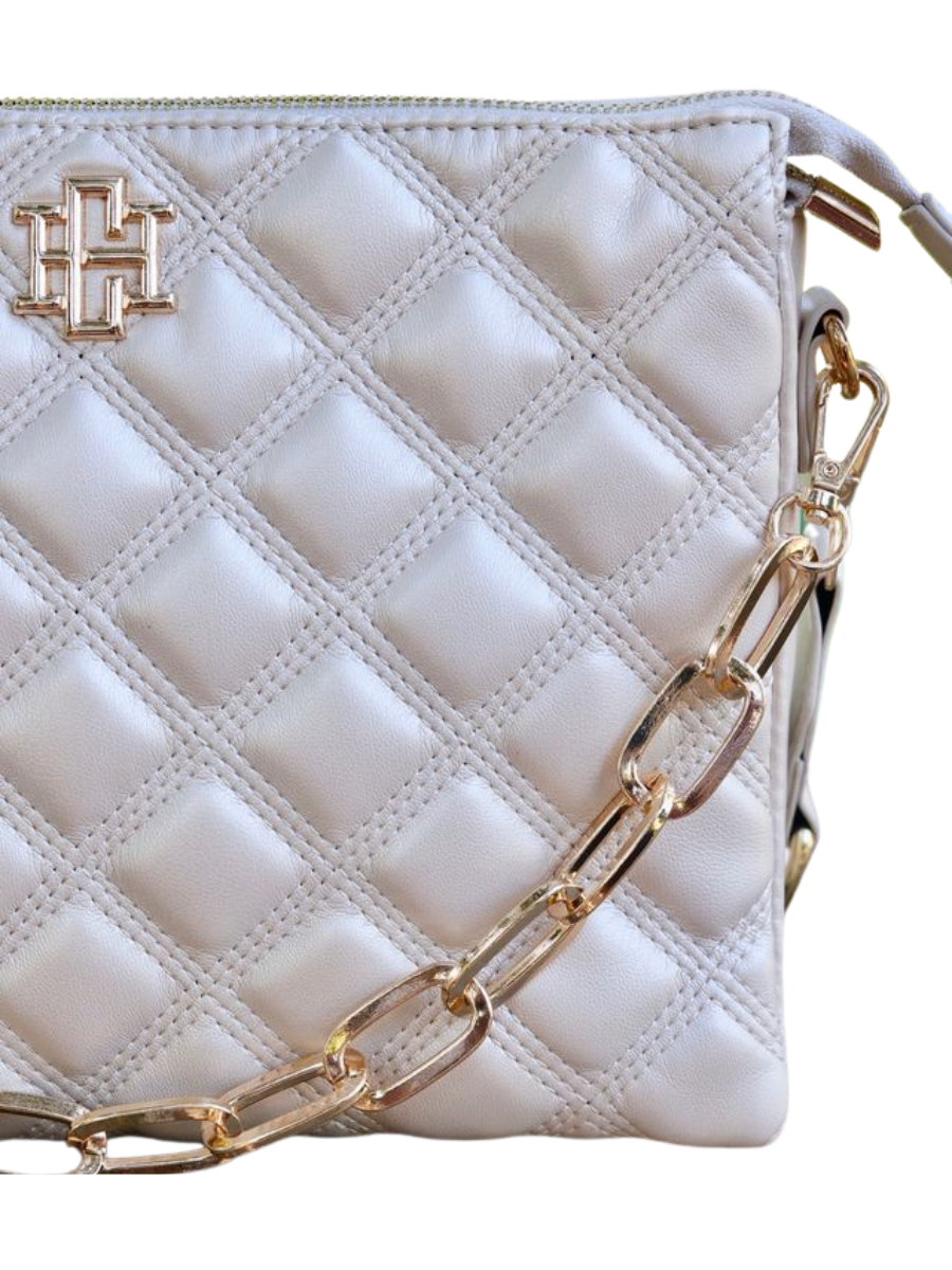 Caroline Hill | Ariana Quilted Crossbody - Pearl Quilted DQ