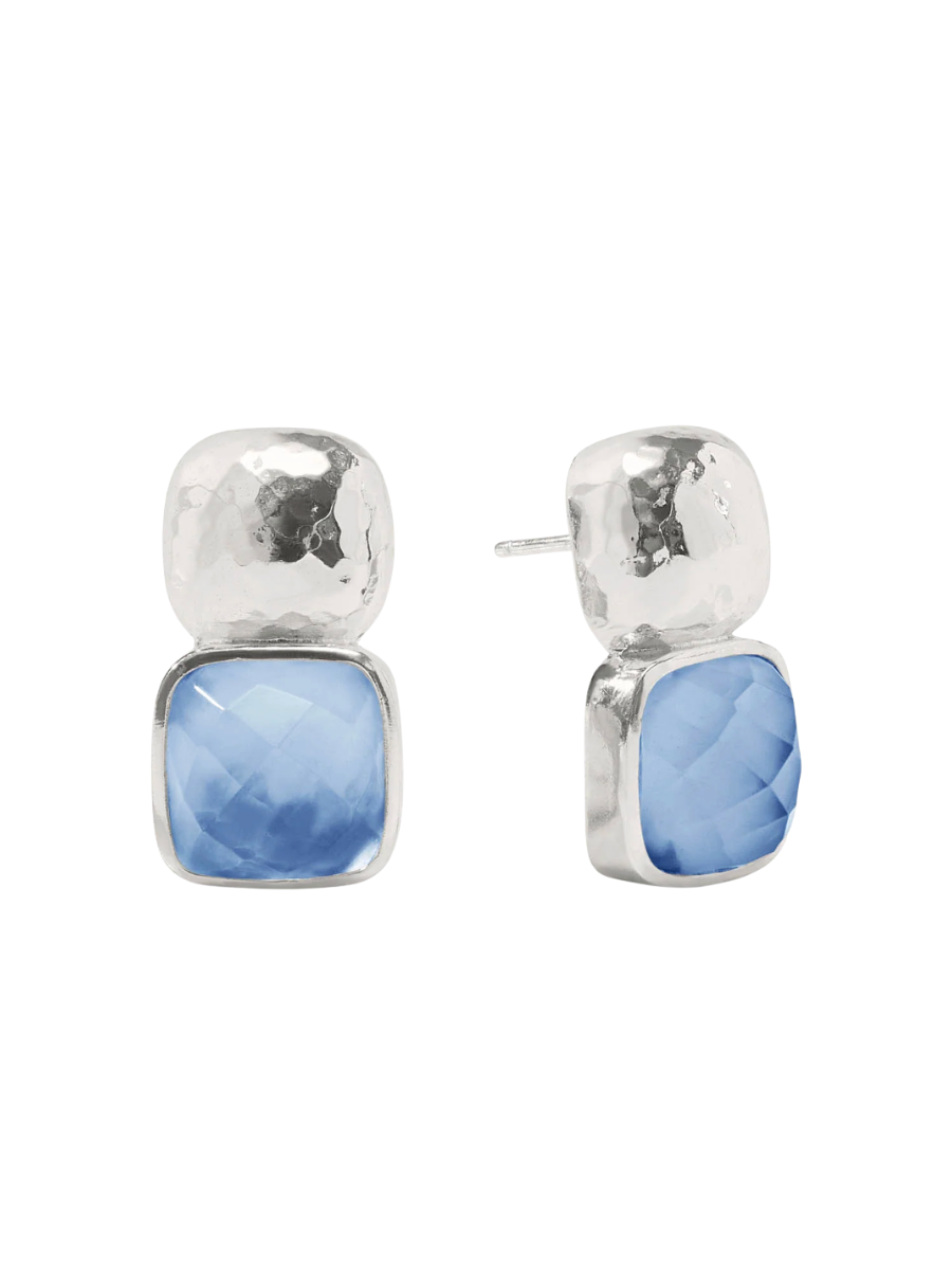 JULIE VOS | Catalina Earring - Iridescent Chalcedony Blue