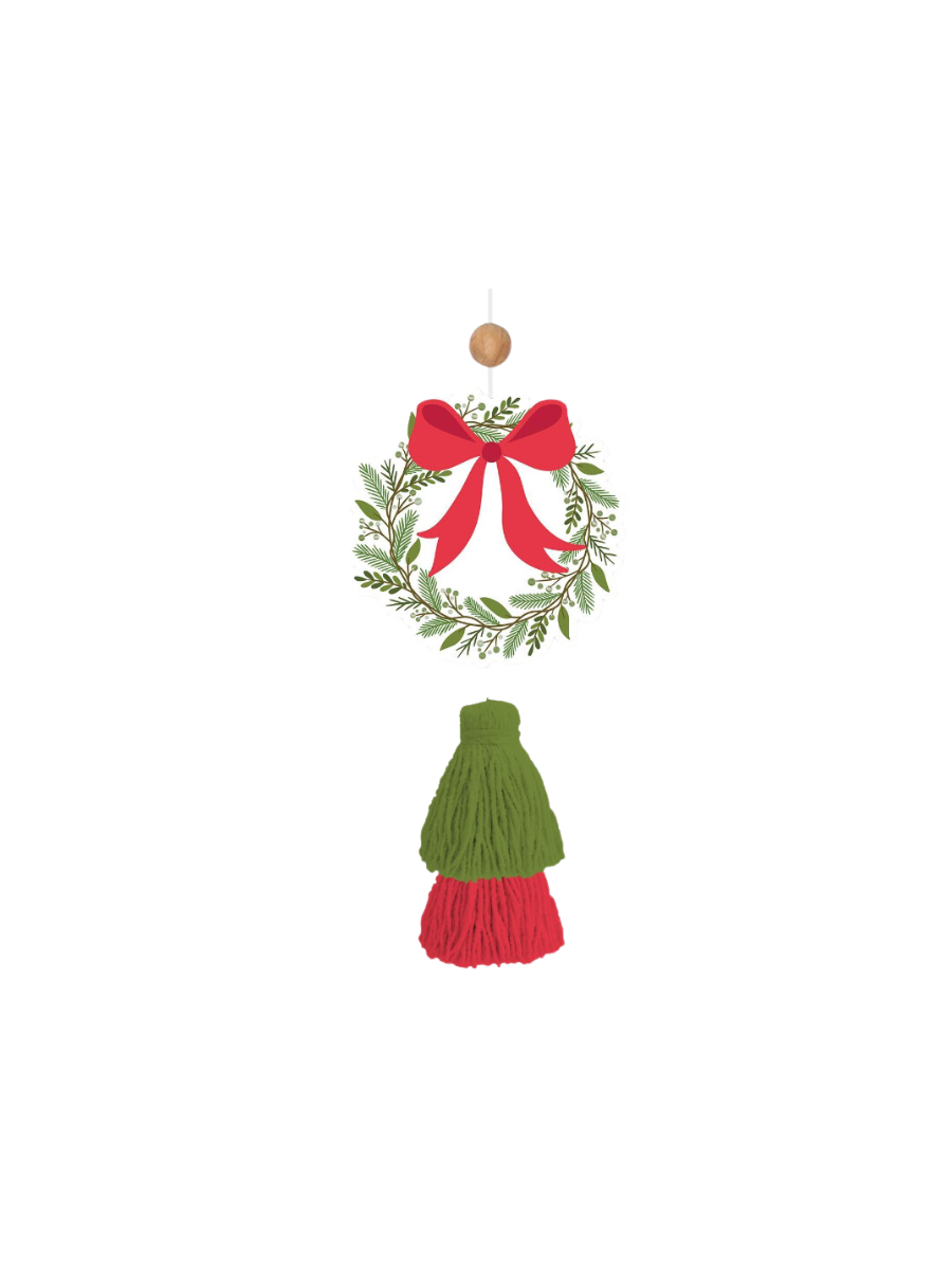 Mary Square | Red Wreath Air Freshener