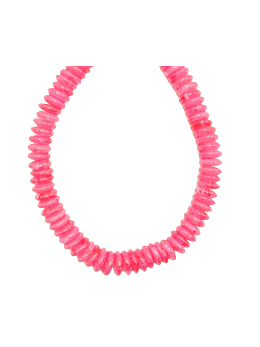 Beaded Bliss Necklace - Pink/Gold