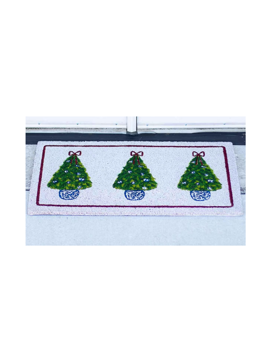 Christmas Tree Topiary Coir Doormat