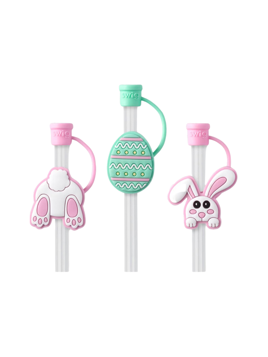 Swig Straw Topper Set Bunny Trail Accessories Gift Women's Jincy's Boutique Easter Basket 