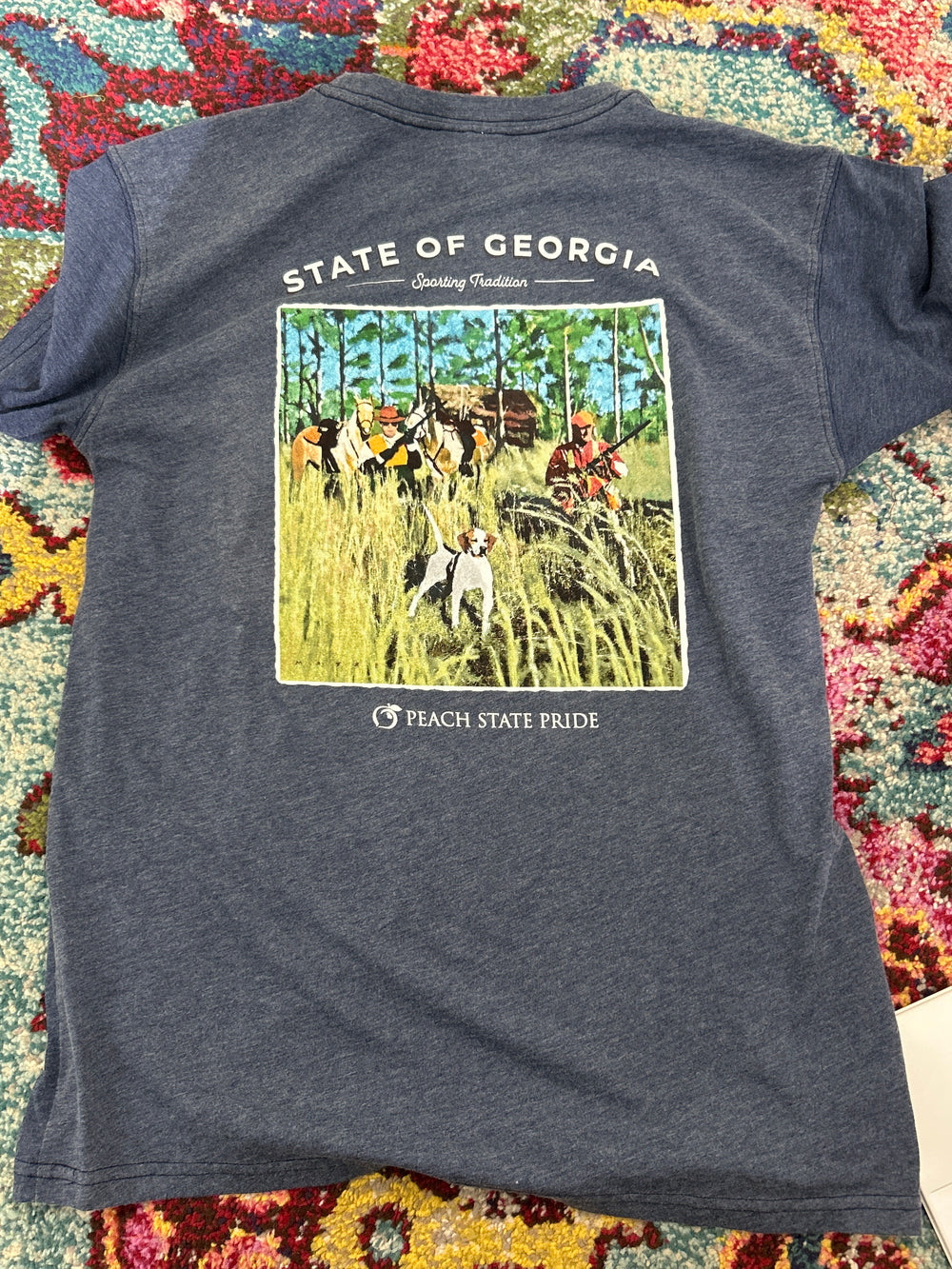 Peach State Pride | Classic Quail Tee - Heathered Navy
