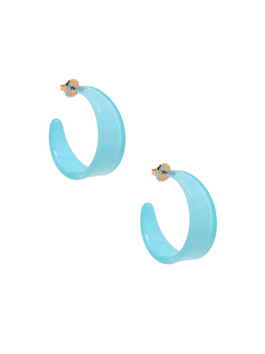 Georgia Hoop Earrings Bright Blue womens boutique statement jewelry jincy's